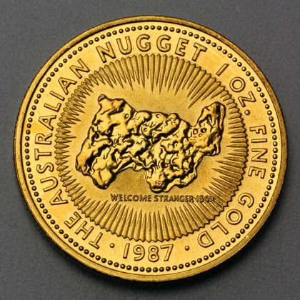 Goldmünze Australian Nugget 1987