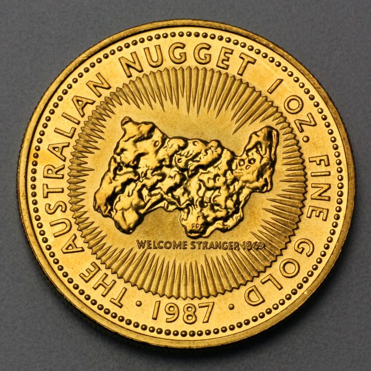 Goldmünze Australian Nugget 1987