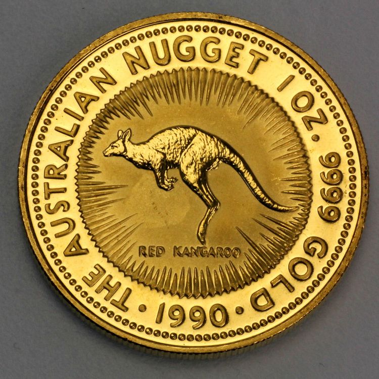 Goldmünze Australian Nugget 1990ff