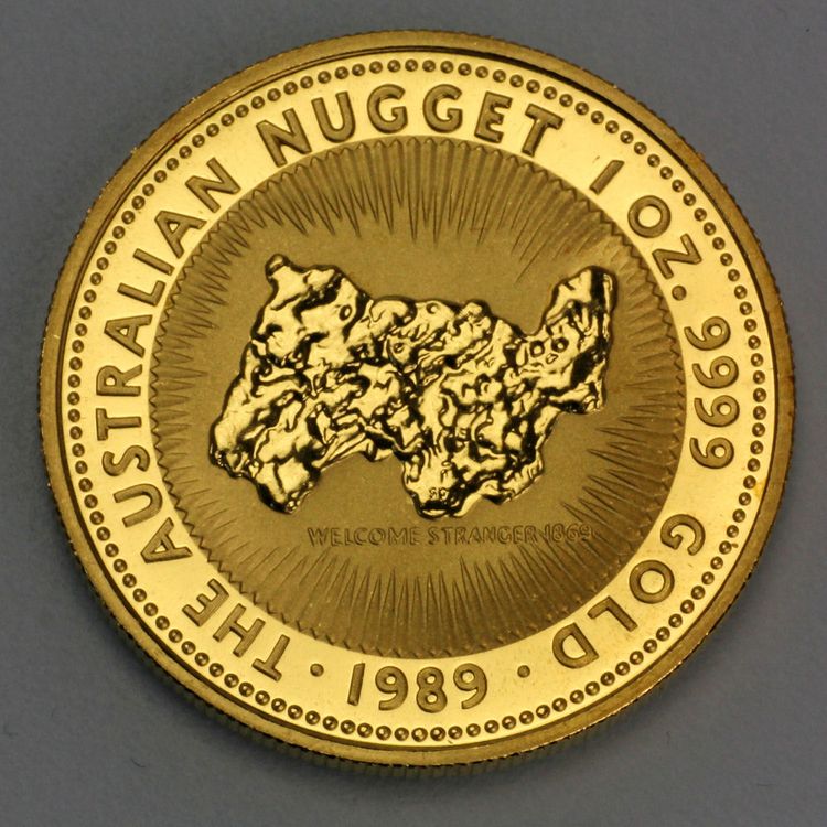 Goldmünze Australian Nugget 1989